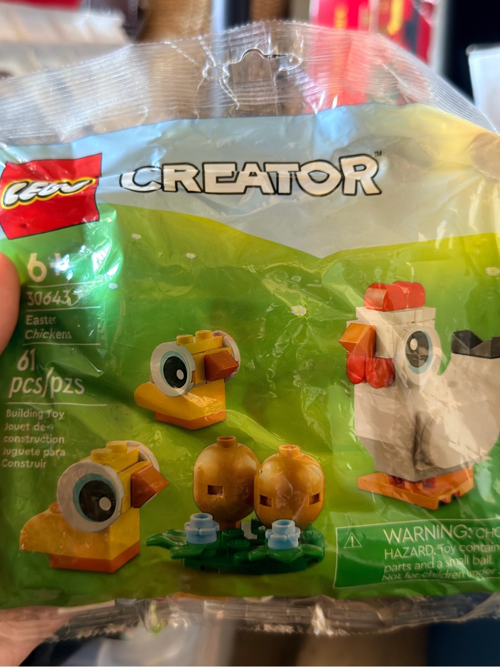 Lego Yellow Chick and Eggs Pet Bird Toy Set